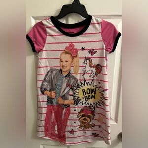 JoJo Siwa Nickelodeon Pink Girls Nightgown L Large Pajamas Summer Short Sleeve